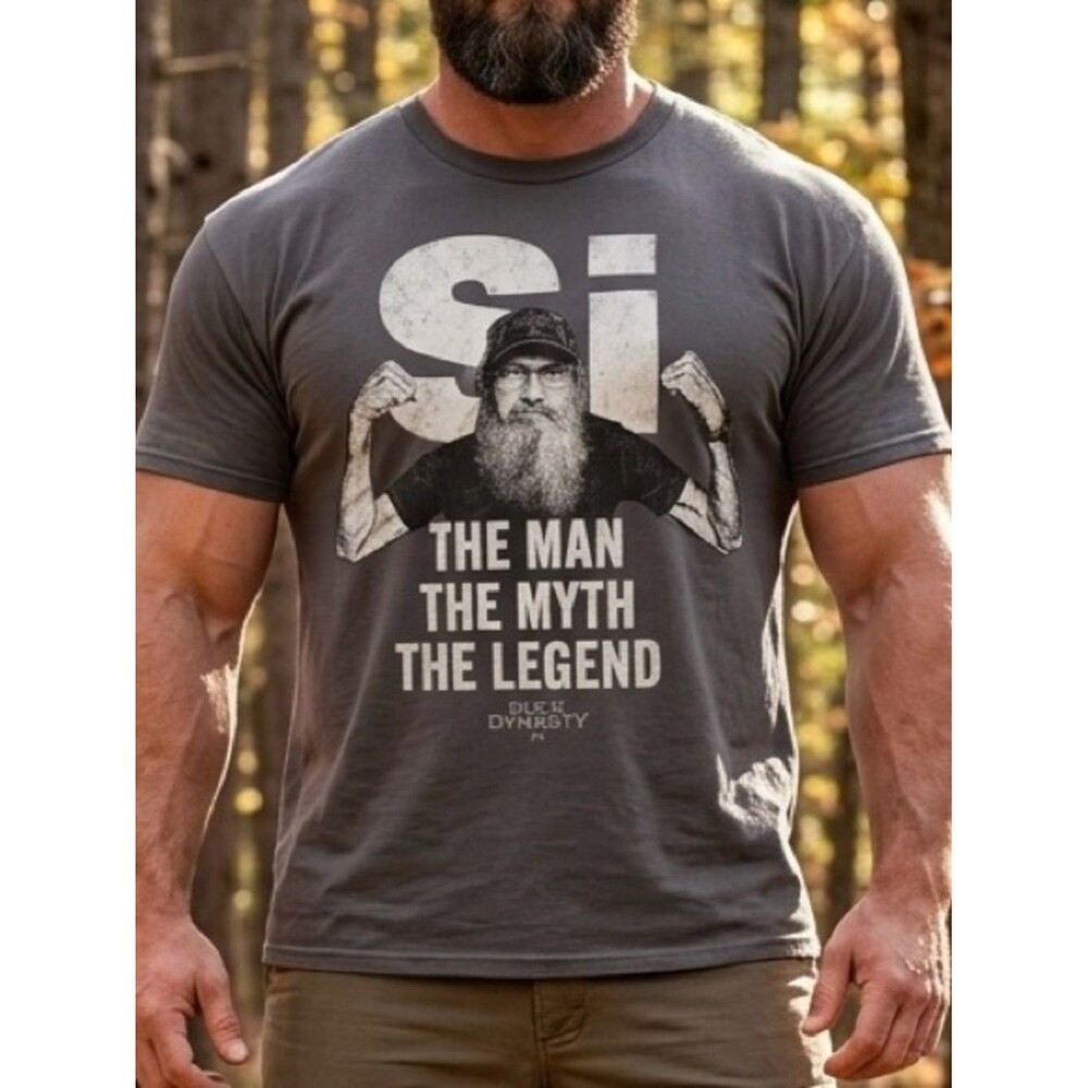 Duck Dynasty Gray 'Si The Man The Myth The Legend' Graphic Tee